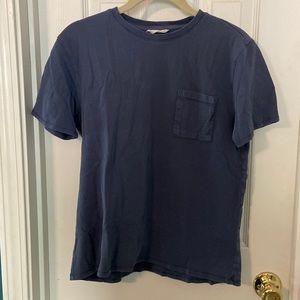 Navy Blue Textured T-Shirt